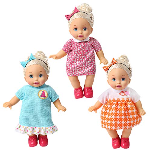 Bobo Clothes Set Of 12 For 12-14-16 Inch Alive Lovely Baby Doll Clothes Dress Outfits Costumes Dolly Pretty Doll Cloth Handmade Girl Christmas Birthday Gift #TOP4