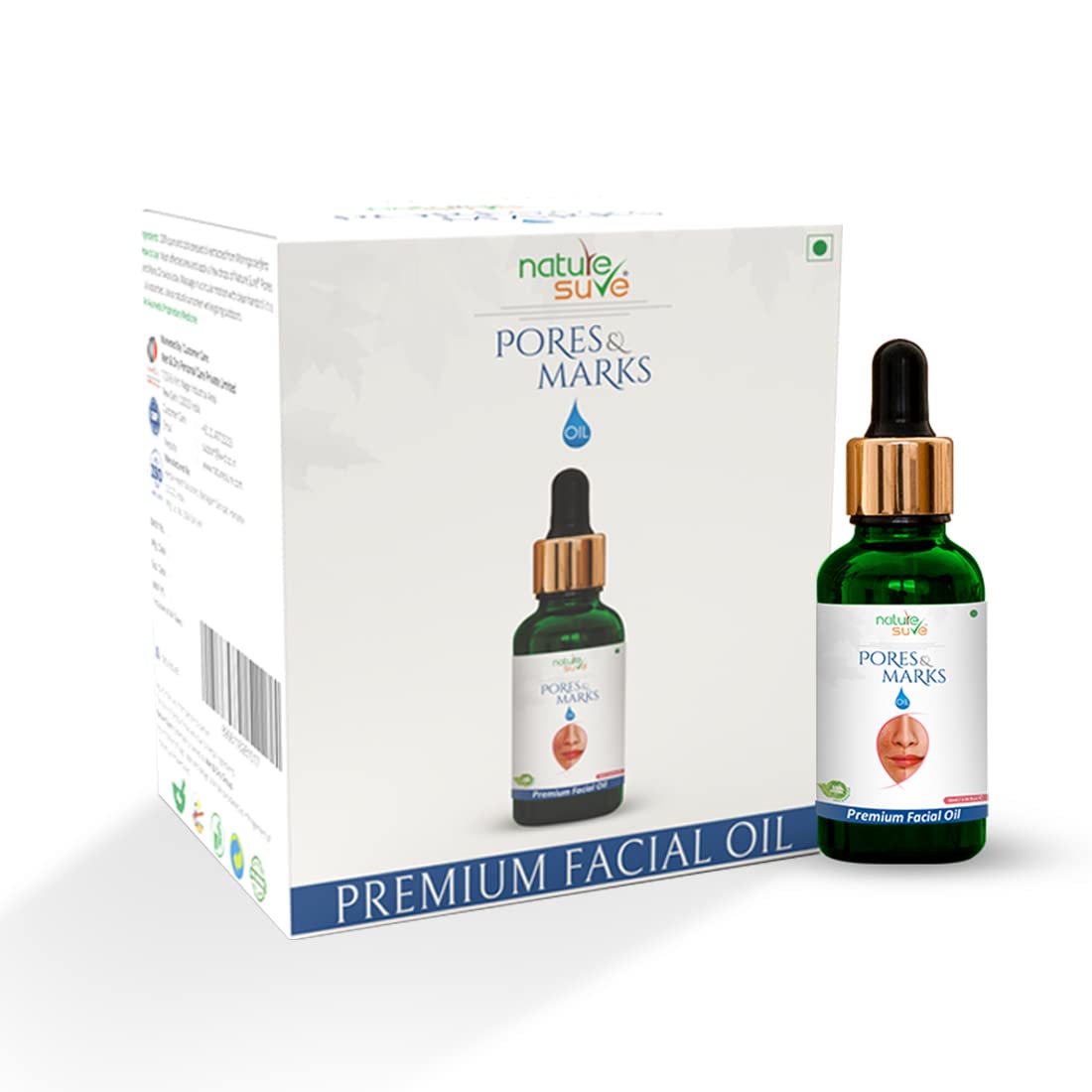 Nature SurePores and Marks Premium Facial Oil for Skin Pores, Stretch Marks and Fine Lines (Pack of 1, 30ml)