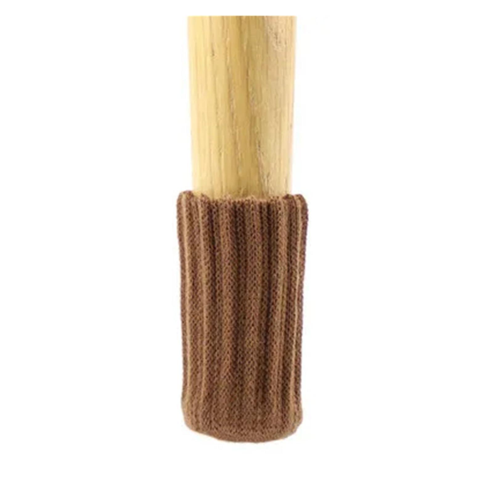 Chair Leg Floor Protectors 4Pcs Knitted Chair Leg Cover Furniture Feet Socks Covers Floor Protectors Caps(4x Brown)