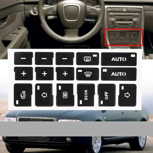Autocollants de réparation bouton climatisation Audi A4 B6 B7 - 4