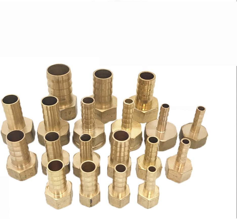 Tonguan 6/8/10/12/14/16Mm Hose Barb Tail 1/8" 1/4" 1/2" 3/8" 3/4" BSP Female Connector Brass Barb Pipe Fitting Pagoda Water Tube Fitting 1/8" 6mm Barb