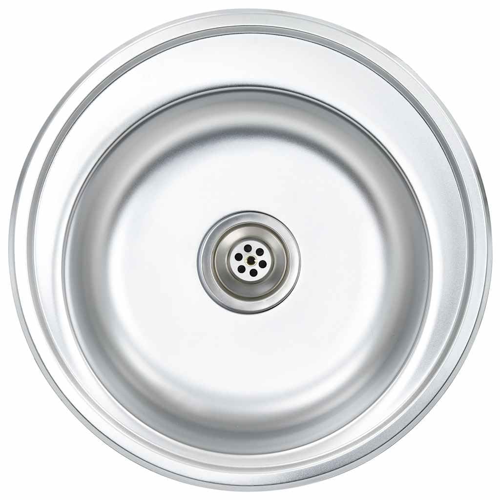 Fregadero empotrable de acero inoxidable con colador y sifón | Fregadero individual extraprofundo, resistente a los arañazos, ahorra espacio, fácil de limpiar