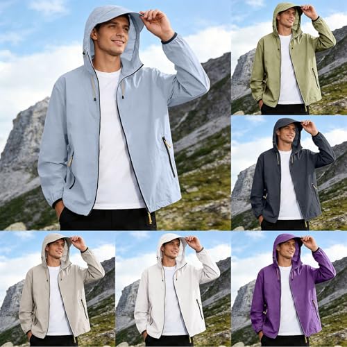Chubasquero para hombre impermeable y ligero para protegerse de tormentas de verano 2