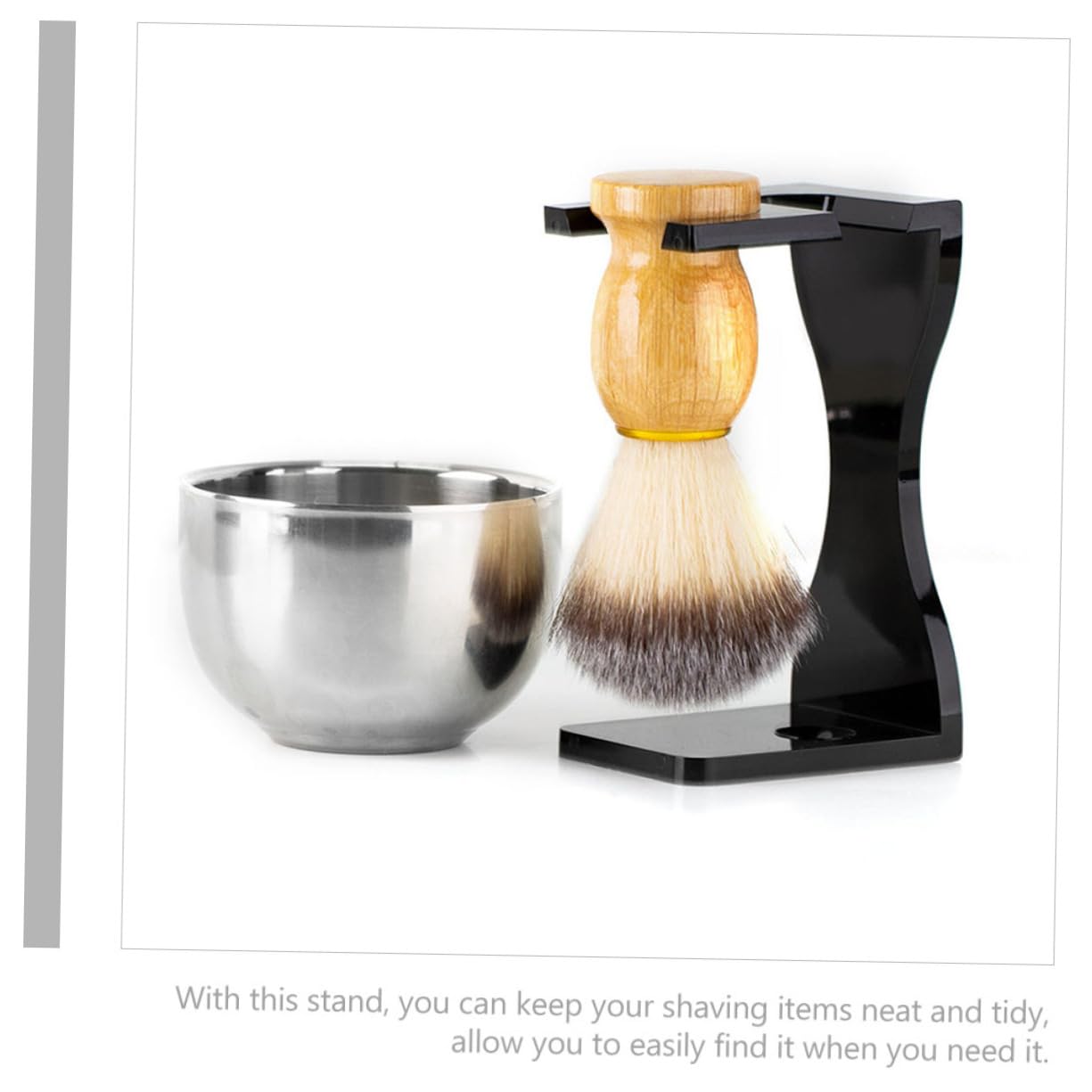 NOLITOY Safety Razor Stand Shaving Brush Holder Acrylic Shaving Tool Stands for Men
