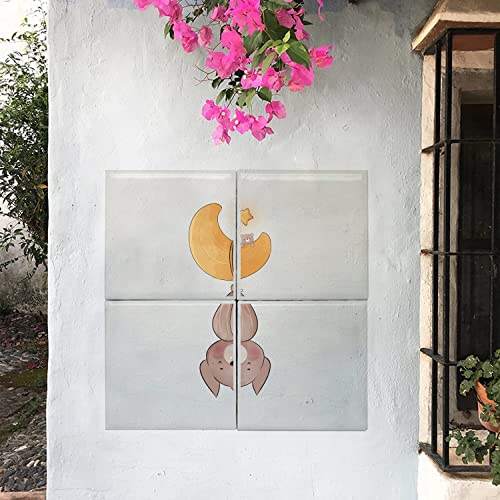 Clair de lune illustration Halloween mignon sur faïence décorative noire