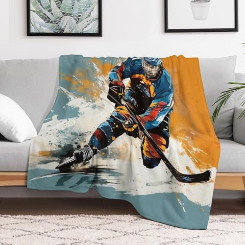 Couvertures moelleuses hockey sur glace pour vos soirées cocooning devant la télé