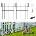 19 Panels Animal Barrier Fence No Dig, 20.6 Ft(L) X 17 in(H) Decorative Garden Edging Fence for Yard, Rustproof Metal Outdoor Garden Fences Borders for Dogs, Small Pet, Landscape, and Lawn