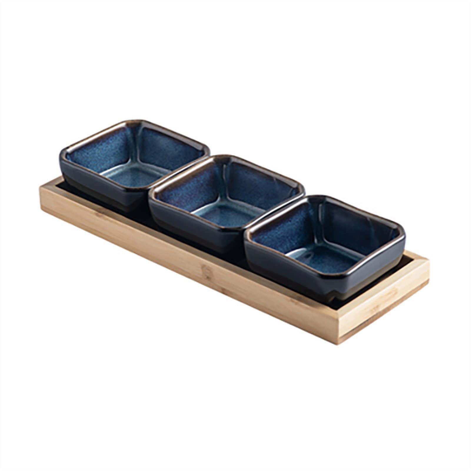 Dipschälchen Haushaltsdip-Schüssel Frucht-Snack-Platte Keramik-heißer Topf-Restaurant-Seitenteller Tauchtaucer getrocknete Fruchtplatte Geteilte Snackplatte Saucen Schalen (Color : G)