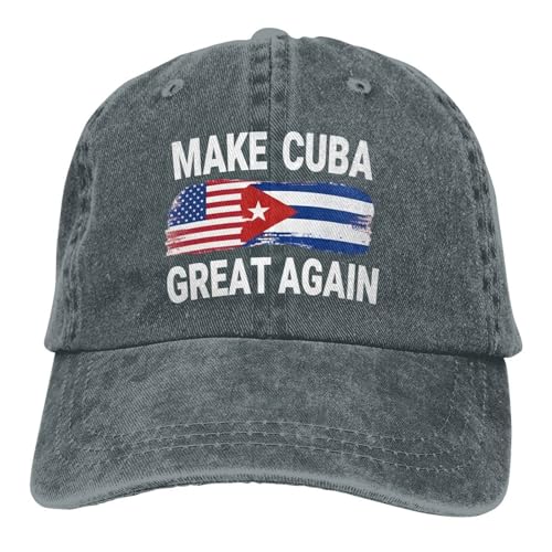Brfmholfa Cuban Hats for Men Women Make Cuba Great Again Hat American Friendship Nations Cuban Flag Baseball Cap Christmas Birthday Gifts for Cuba Friends Deep Heather