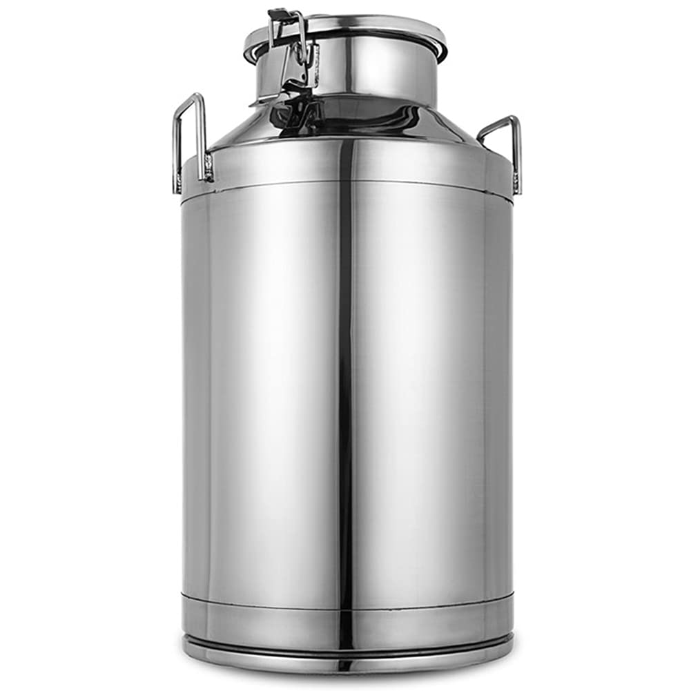 Tonneau fourre-tout 35L en inox idéal pour le stockage de vin et lait à la ferme