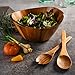 Gibson Home Sherwood 3-Piece Acacia Wood Salad Bowl Set, 32 Quart Large Serving Bowls, Natural Finish, Durable & Eco-Friendly