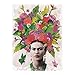 Produktbild Bilderwelten Selbstklebendes Wandbild Frida Kahlo Blumenportrait Hochformat 4:3 48cm x 36cm