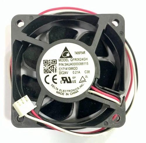 Lighting Hub Delta QFR0624GH DC Fan 24V-0.21A Air Cooling Fan 60 * 60 * 25mm 3-wire
