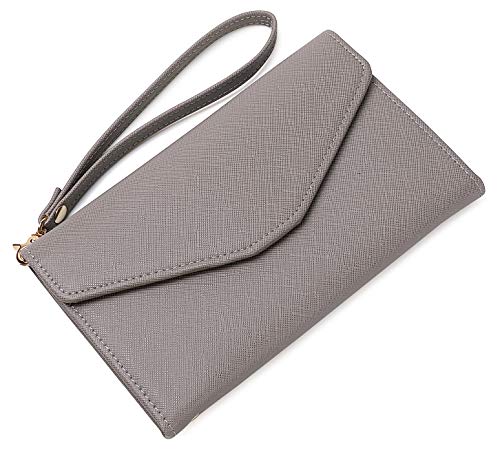 Zoppen Passport Holder Travel Wallet (Ver.5) For Women Rfid Blocking Multi-Purpose Passport Cover Document Organizer Strap, Grey #TOP12