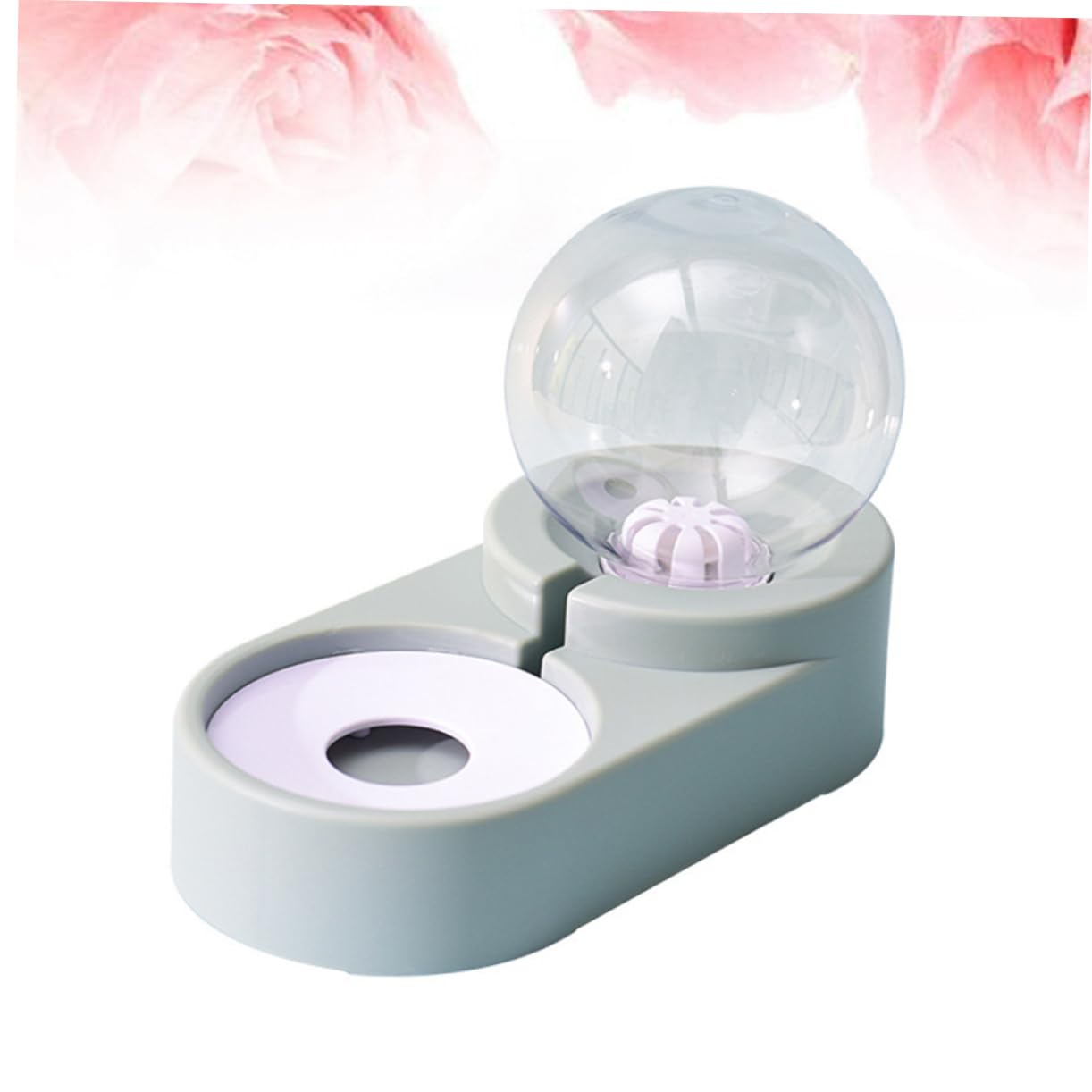 FRCOLOR Automatischer Wasserspender für Haustiere mit Doppeltem Trinknapf aus Pet Hochdicht und Geeignet für Zuhause und Tierladen Blau mit Einzigartigem Design