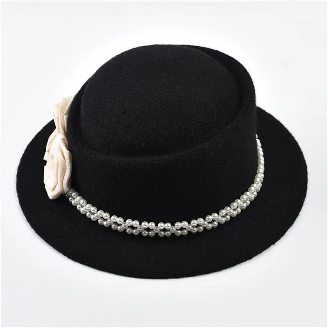Women's Wool Fedora Hat Wide Brim Formal Dress Hat Party Occasion Headwear