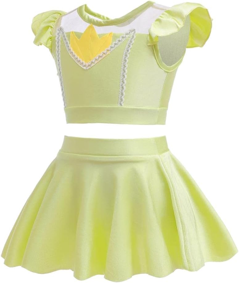 Dressy Daisy Girls Princess Two 2 Piece Swimsuit Swimwear Swimming Bathing Suit Swim Wear Dress Up with Skirt