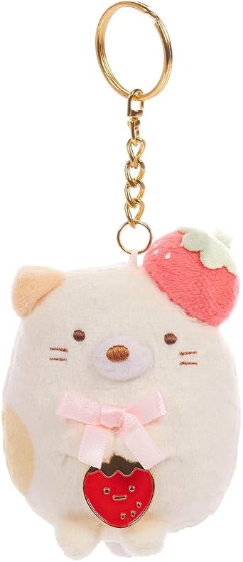 SUMIKKOGURASHI Neko San-X Original Strawberry Series Keychain