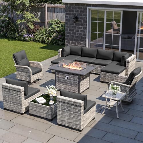Sweecci PE Wicker Modular Sectional Sofa Set