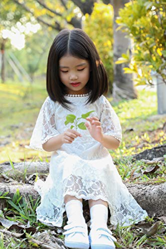 Youwon Flower Girls Dress Lace Dress Vintage Country Wedding Party Dress 2-6 7-16 Off-White 14-16 Years #TOP5