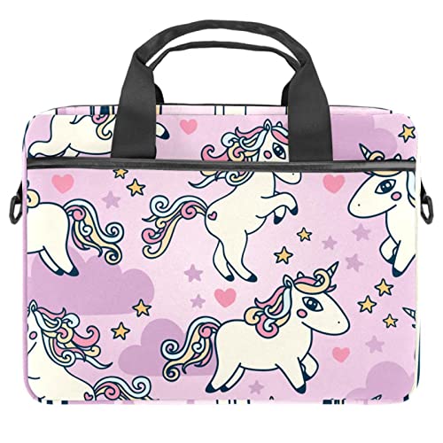 Sacoche à bandoulière pour ordinateur 13 à 14.5 pouces motif licorne