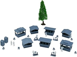 Outland Models Railway Layout Christmas Market and Figure Set 1:220 Z Scale