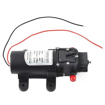 Micro Diaphragm Pump, 24V 60W Mini Electric Water Pump 5L/m Flow Micro Diaphragm Pump 1.5m Suction