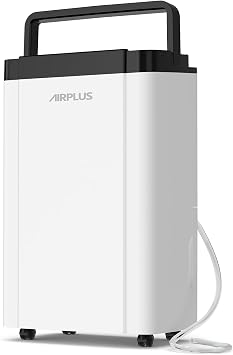 AIRPLUS 4,500 Sq. Ft. 70pint Dehumidifier, Humidity with Auto Shut off, Auto Drain or Manual Drainage, 0.8 gal Water Tank Capacity for Home and Basement