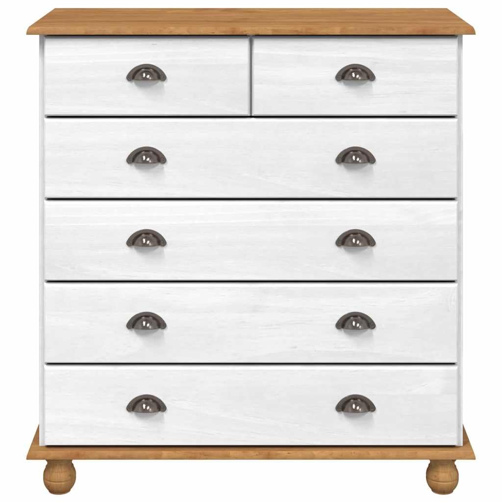 vidaXL Cajón de Gaveta ASKIM 91 x 40 x 95,5 cm Madera de Pino Macizo, Cómoda con Estilo, Almacenamiento Duradero, Mueble Funcional, organización Minimalista para el hogar