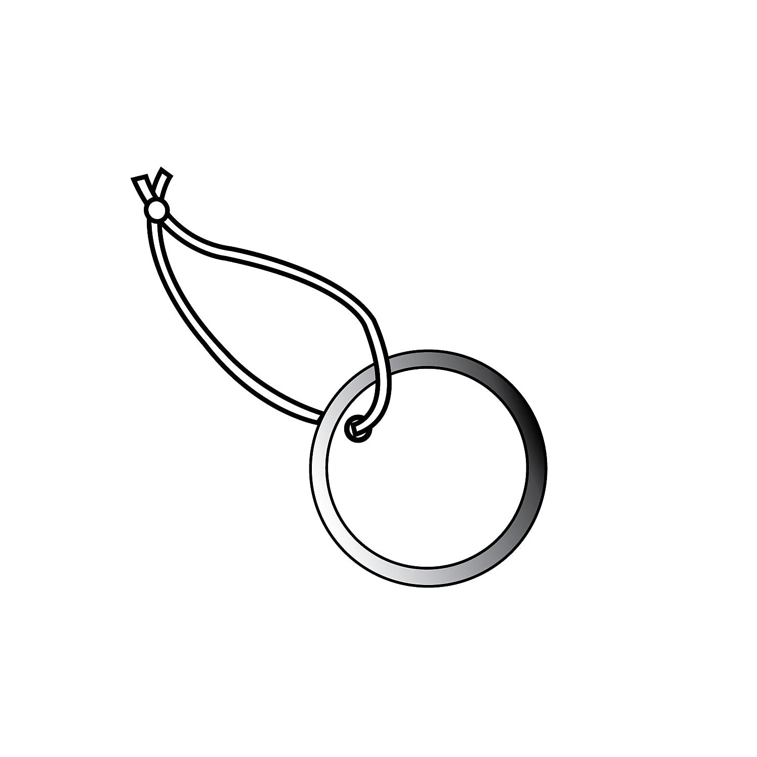 Aviditi Metal Rim Tags, 1 1/2" Diameter, Pre- Strung, White, for Labeling Keys and Other Small Parts, Case of 100