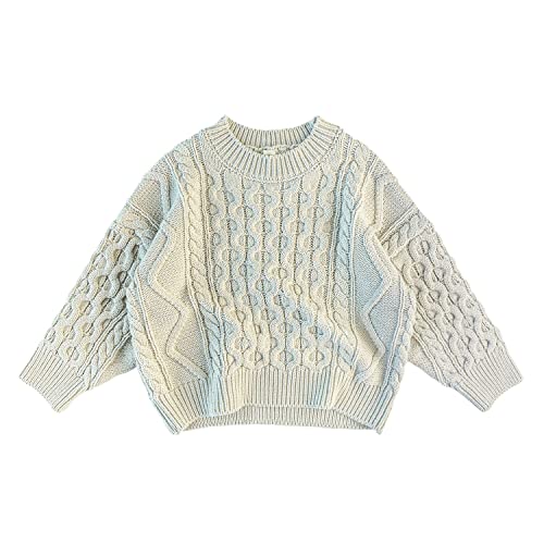 Volunboy Pull Tricoté pour Fille Garçon Couleur Unie Casual Manches Longues Chaud Hauts Chandail(Blanc,2-3 Ans,Taille 100) Cover