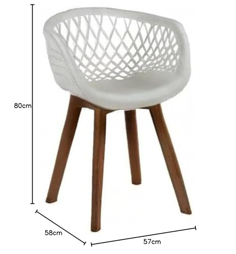 CADEIRA WEB WOOD CX 4 - PP BRANCO