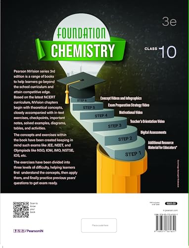 Image of Pearson 2026 Nvision Foundation Chemistry Grade 10 JEE, NEET, and Olympiads like NSO, IOM, IMO, NSTSE, and IOS latest NCERT curriculum