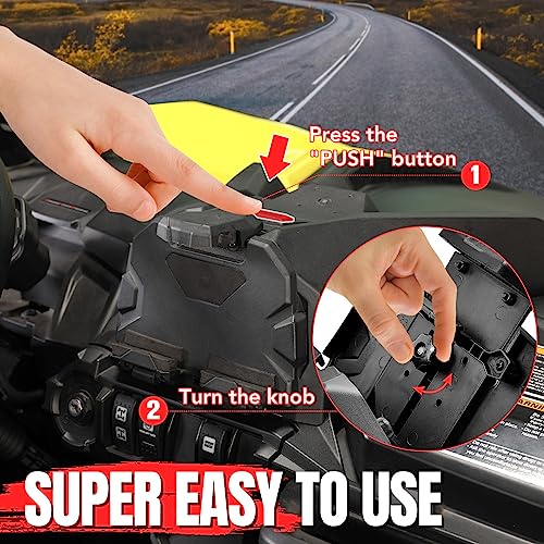 Image of A & UTV PRO Electronic Device Holder Kit for 2021-2025 Can Am Commander 1000R / 700 XT DPS /Max, Phone Tablet Mount for 2019-2025 Can am Maverick Sport Trail Storage Box Accessories, Replace #715005212