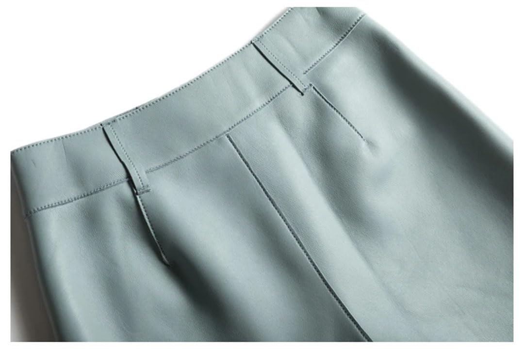 Skorts da donna in vera pelle stile chic culottes gonna bottoni hip sexy streetwear pantaloncini con