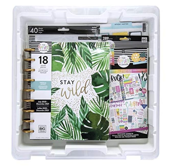 Best Kept 6899BK - Super Satchel Double Deep with Lift-Out Tray and Removable Dividers, Stackable Home Storage Organization Container, Clear with Sliver Latches and Handle