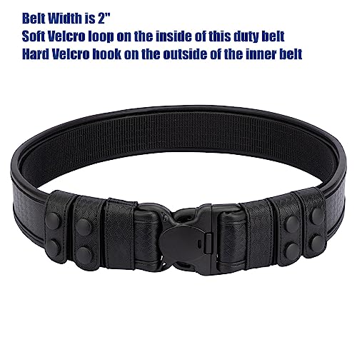 Basketweave Duty Belts Police Law Enforcement Sheriff Security 2" Outer Belt Loop Liner Tri-Release Buckle 4 Keepers2