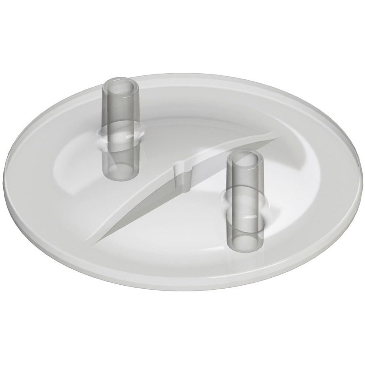 Kerbl Melkeimerdeckel flach 16x20mm transparent, 2 Stutzen