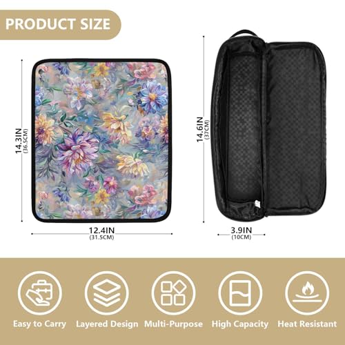 Bolsa de viaje para herramientas de cabello con almohadilla resistente al calor para plancha y accesorios de cuidado capilar miniatura 4