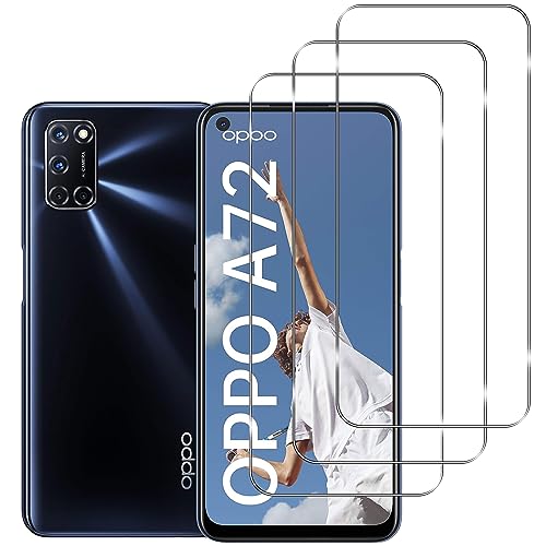 KELOLIN [3 Piezas] Protector de Pantalla para Oppo A72 [Dureza 9H] [Anti-rasguños] [Alta Definición] [Anti-Huella] Vidrio Templado Protector Pantalla Compatible con Oppo A72