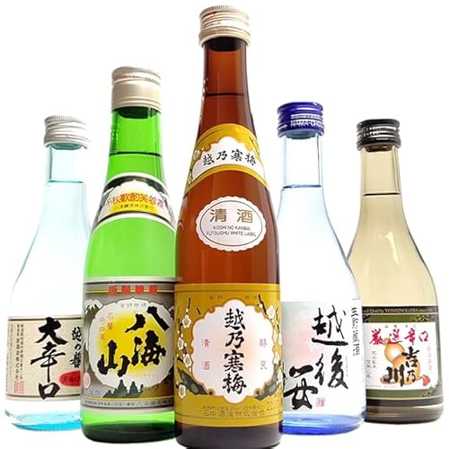 越後銘門酒会 日本酒 飲み比べセット 300ml×5本 越乃寒梅 八海山 吉乃川 越後桜 越の誉 大辛口(月)