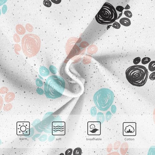 Little Girls' Soft Cotton Underwear Kids Breathable Comfort Paw Print Panties Briefs Toddler3