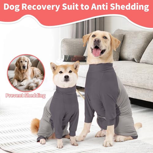 Image of Coppthinktu Recovery Suit for Dogs Dog Surgery Suit, Long Sleeve Dog Onesie After Spay Neuter for Female Dogs, Dog Surgical Recovery Body Suits to Prevent Licking Shedding Cone Alternative