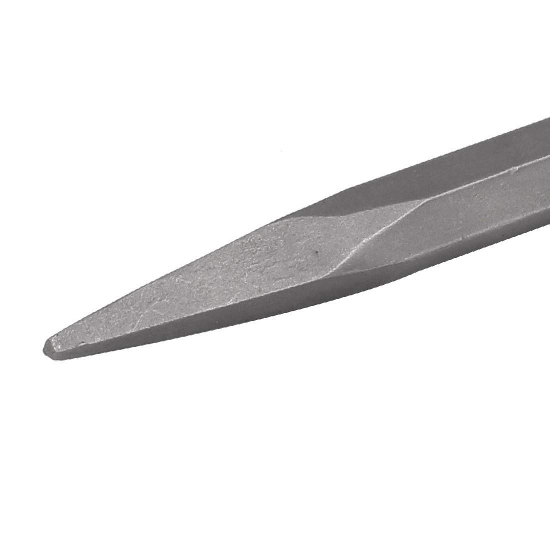 New Lon0167 Marteau burin En vedette à pointe efficacité fiable hexagonale en acier chromé, largeur 17 mm, longueur 400 mm - gris(id:cf7 47 ae 406)