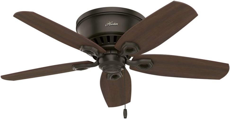 Rеvіеw Hunter Builder Indoor Low Profile Ceiling Fan with LED Light and Pull Chain Control, 42, New Bronze 🛒 Crаzу Dеаlѕ Hunter Builder Indoor Low Profile Ceiling Fan with LED Light and Pull Chain Control, 42, New Bronze
