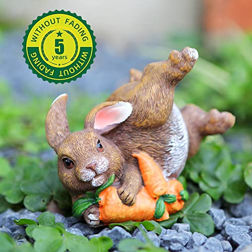 Vojuan Rabbit Statues And Figurines, Rabbit Garden Statue Yard Decor Bunny Decorations For Home, Set Of 3 Bunny Spring Home Decor Indoor And Otdoor Sculpture #TOP2
