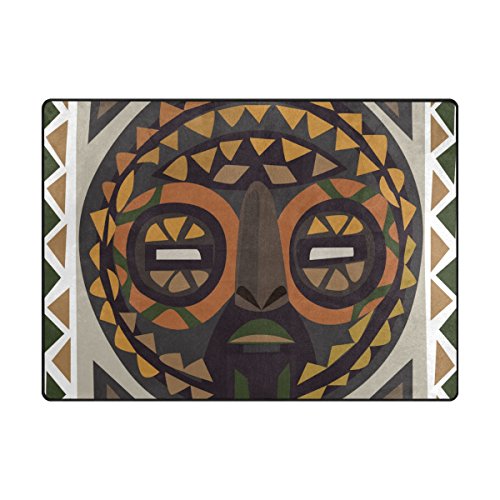 Area Rugs African Mask Printed,Large Rug Lightweight Water Repellent Floor Carpet Mat For Living Room Bedroom Home Deck,6'8" X 4'10" #TOP1