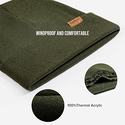 Image of Beanie for Men Winter Thermal Cuffed Knit Hat Warm Gifts Womens Beanies