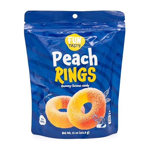 Peach Rings, Gummy Candy, Sweet & Sour Candy - 11 Oz Pack - image 7