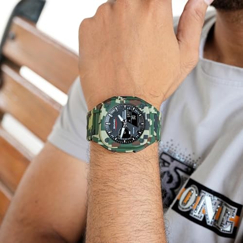 Image of SKMEI Sports Watch for Men and Boys, World Time, 5 Alarms, Countdown Timer and EL Light, 50m Waterproof- 2328